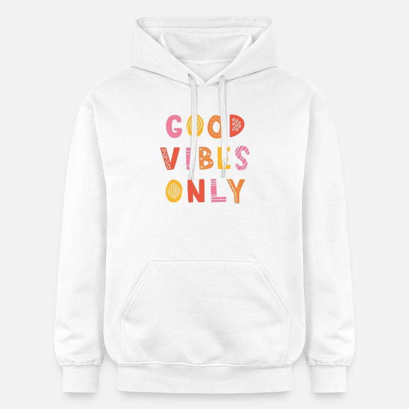 Réservé aux bonnes vibrations - Sweat à capuche Softstyle® Gildan Unisexe - blanc