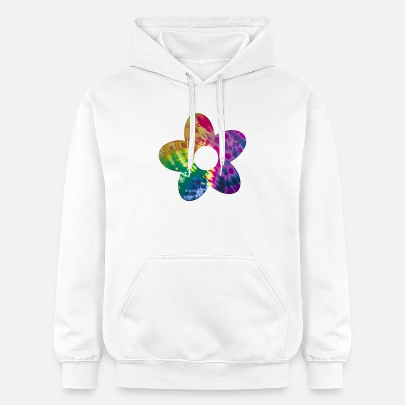 Fleur de Batik - Sweat à capuche Softstyle® Gildan Unisexe - blanc