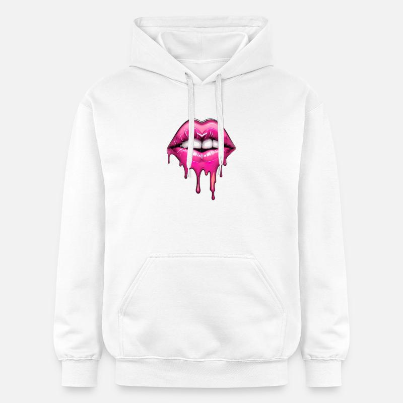 Lèvres - Sweat à capuche Softstyle® Gildan Unisexe - blanc