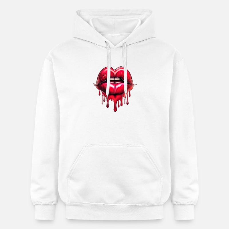 Lèvres - Sweat à capuche Softstyle® Gildan Unisexe - blanc