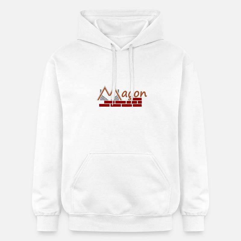 Maçon - Sweat à capuche Softstyle® Gildan Unisexe - blanc