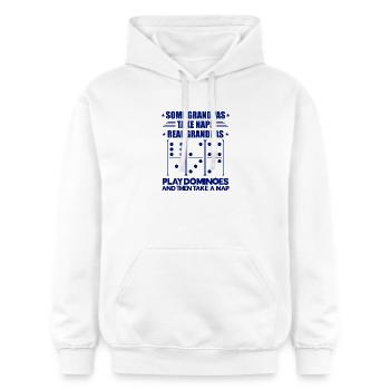 Domino Design - Gildan Unisex Softstyle® Midweight Hoodie - Weiß - Vorne - Liana (172cm) & Jaron (178cm)