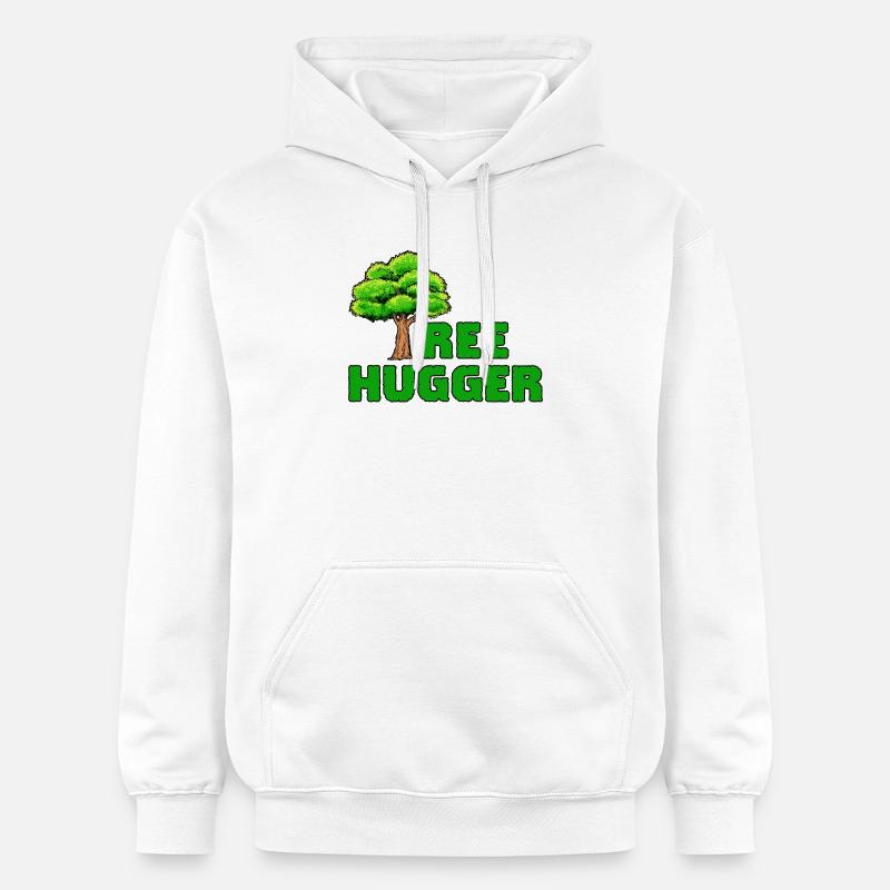 Terre Arbre Déclaration Durabilité Environnement Nature - Sweat à capuche Softstyle® Gildan Unisexe - blanc