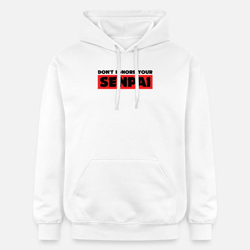 Anime Senpai Manga Déclaration Animation Mangastyle - Sweat à capuche Softstyle® Gildan Unisexe - blanc
