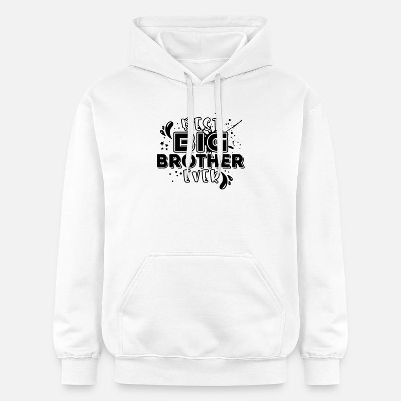 Fier grand frère frère Déclaration d’amour - Sweat à capuche Softstyle® Gildan Unisexe - blanc