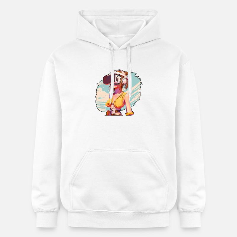 Fille VR 01 - Sweat à capuche Softstyle® Gildan Unisexe - blanc