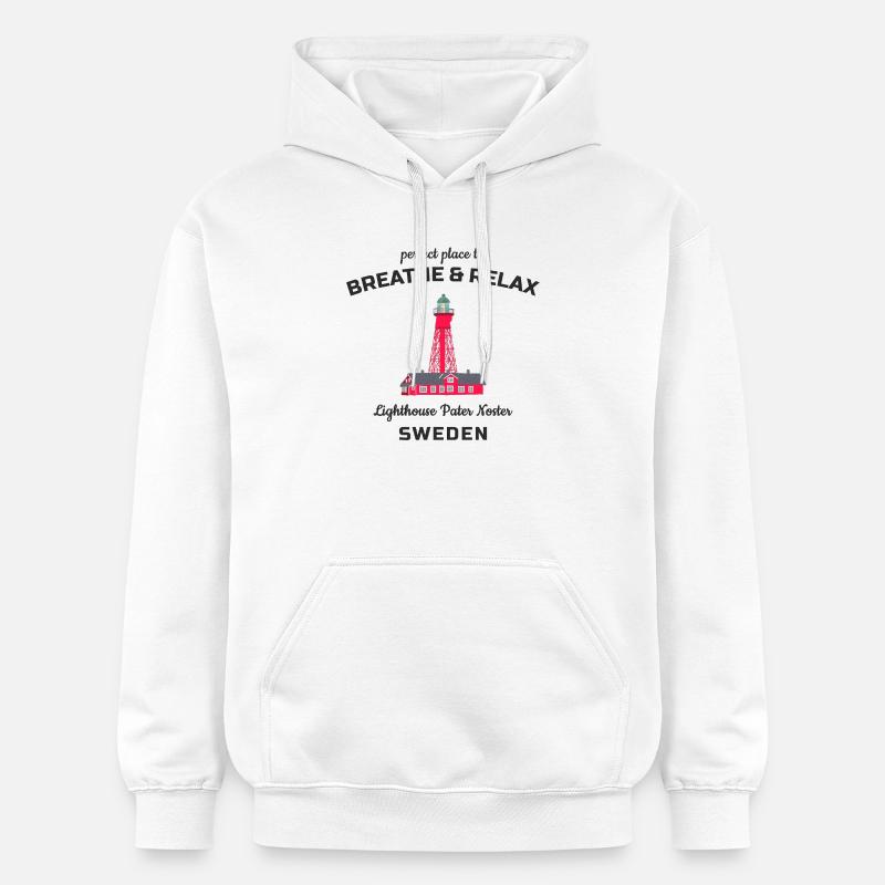 Suède, Pater Noster Lighthouse, Relax - Sweat à capuche Softstyle® Gildan Unisexe - blanc