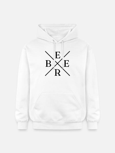Beer Cross Logo - Gildan Unisex Softstyle® Midweight Hoodie - Weiß
