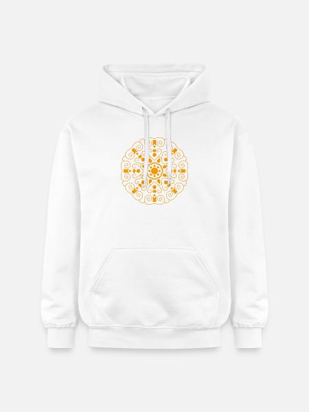 Mandala Ornamental Elegance - Gildan Unisex Softstyle® Midweight Hoodie - white