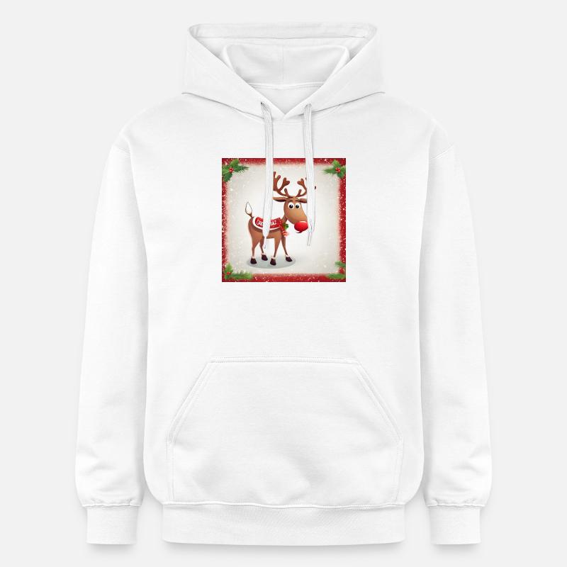 Noël de renne - Sweat à capuche Softstyle® Gildan Unisexe - blanc