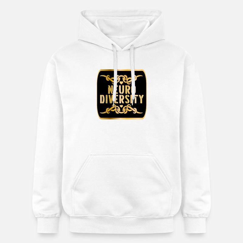 NEURODIVERSITÉ - Sweat à capuche Softstyle® Gildan Unisexe - blanc