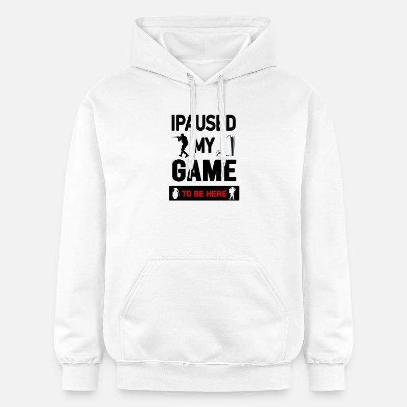 Gaming Console and Controller Graphic Design - Gildan Unisex Softstyle® Midweight Hoodie - white