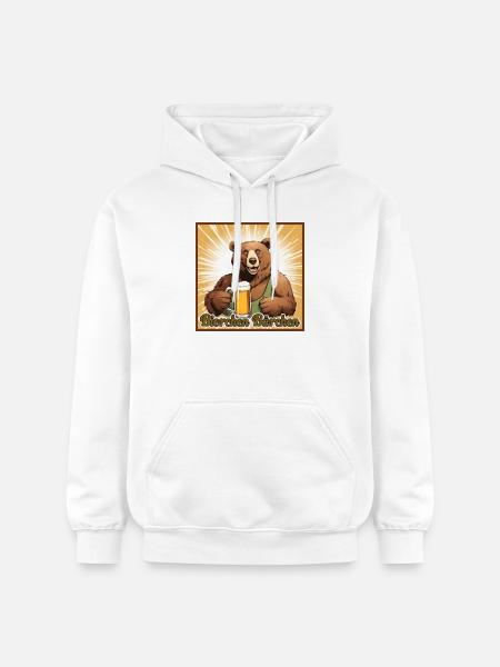 Bierchen Bärchen - Gildan Unisex Softstyle® Midweight Hoodie - Weiß
