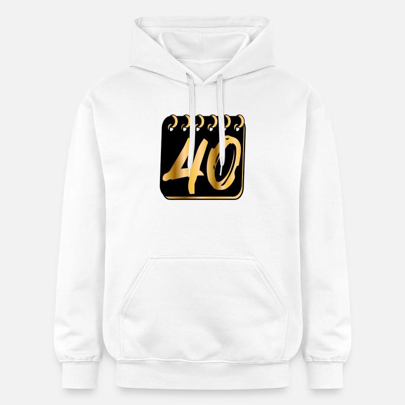 NUMÉRO 40 - Quarante - 40 ans - Sweat à capuche Softstyle® Gildan Unisexe - blanc