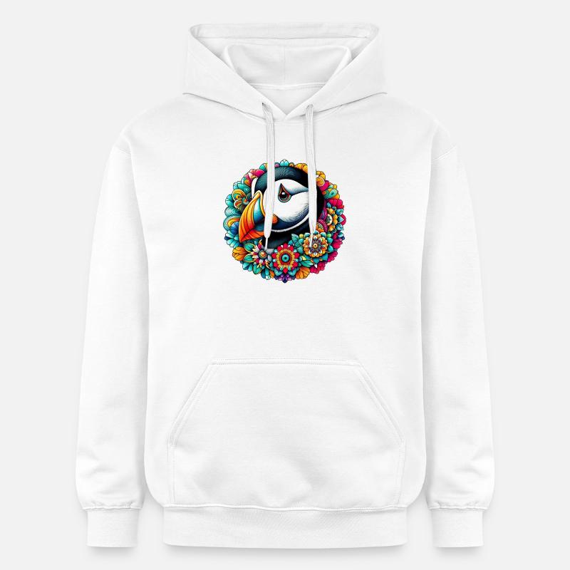 Macareux - Sweat à capuche Softstyle® Gildan Unisexe - blanc