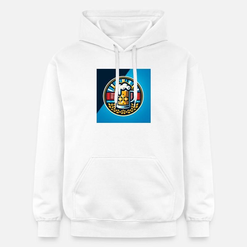 Logo de la bière 3 - Sweat à capuche Softstyle® Gildan Unisexe - blanc