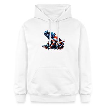 Poison dart frog USA - Gildan Unisex Softstyle® Midweight Hoodie - white - Front - Liana (172cm) & Jaron (178cm)
