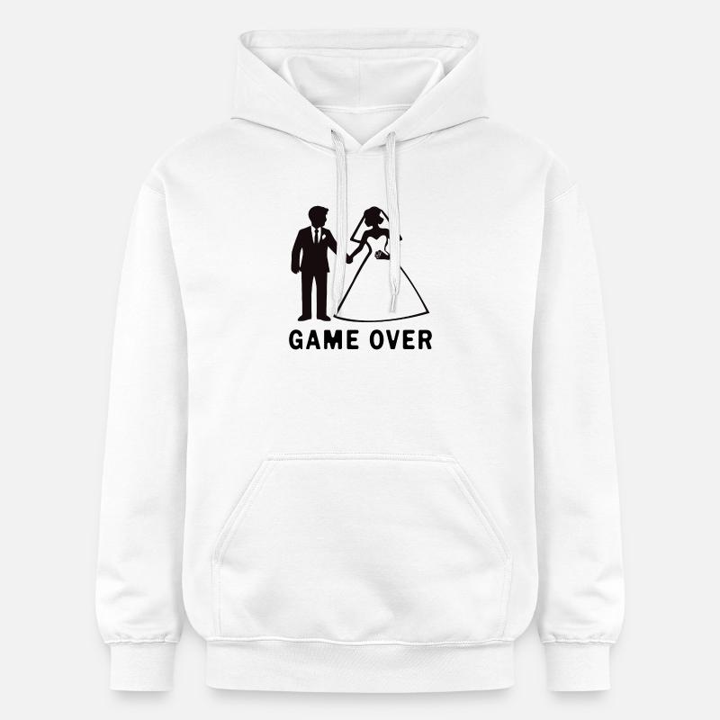 Jeunes mariés Game Over Mariage - Sweat à capuche Softstyle® Gildan Unisexe - blanc