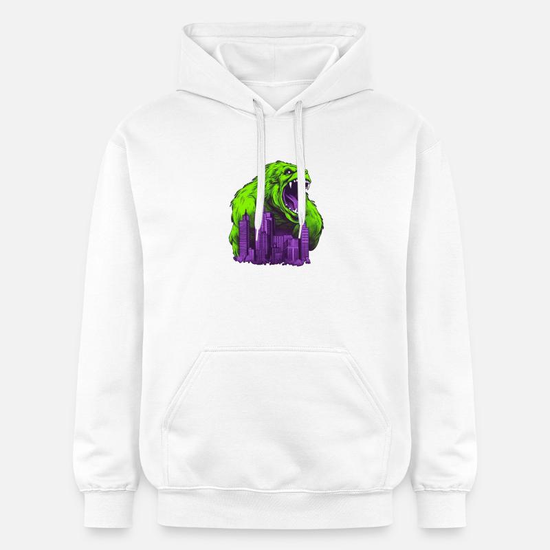 Gorille 07 - Sweat à capuche Softstyle® Gildan Unisexe - blanc