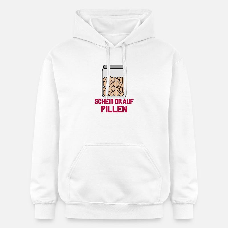 Je m’en fiche, déclaration, indifférent, drôle - Sweat à capuche Softstyle® Gildan Unisexe - blanc