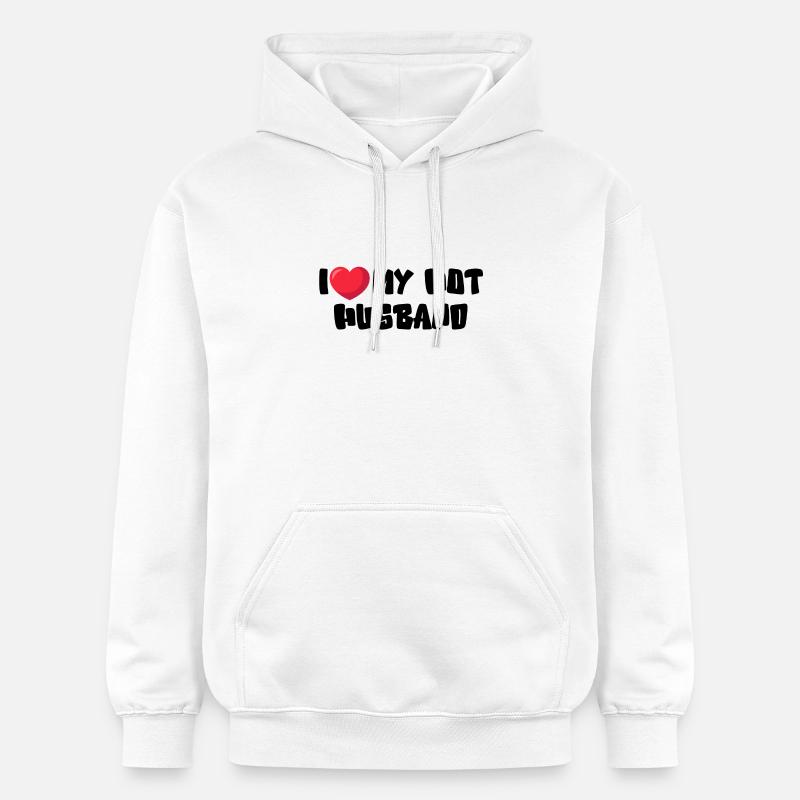 J’aime mon mari chaud - Sweat à capuche Softstyle® Gildan Unisexe - blanc