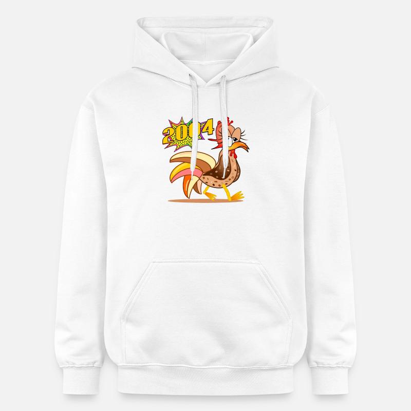 22e anniversaire 2004 Poulet - Sweat à capuche Softstyle® Gildan Unisexe - blanc