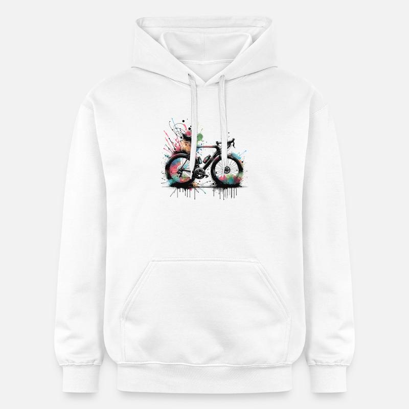 Peinture en aérosol pour vélo Splash - Sweat à capuche Softstyle® Gildan Unisexe - blanc