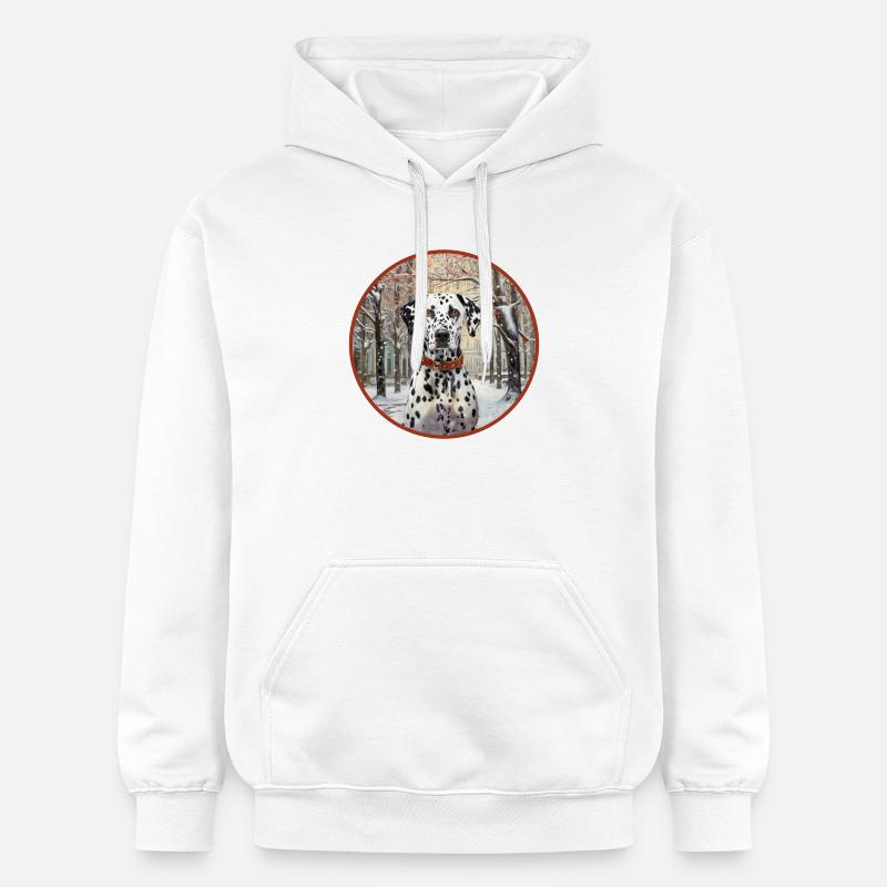 Dalmatien à New York - Sweat à capuche Softstyle® Gildan Unisexe - blanc