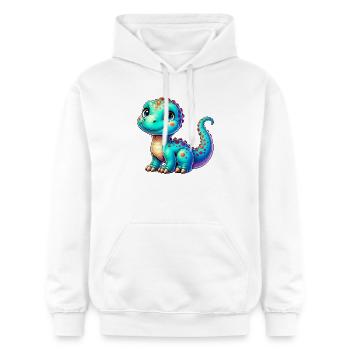 Dinosaurier - Gildan Unisex Softstyle® Midweight Hoodie - Weiß - Vorne - Liana (172cm) & Jaron (178cm)