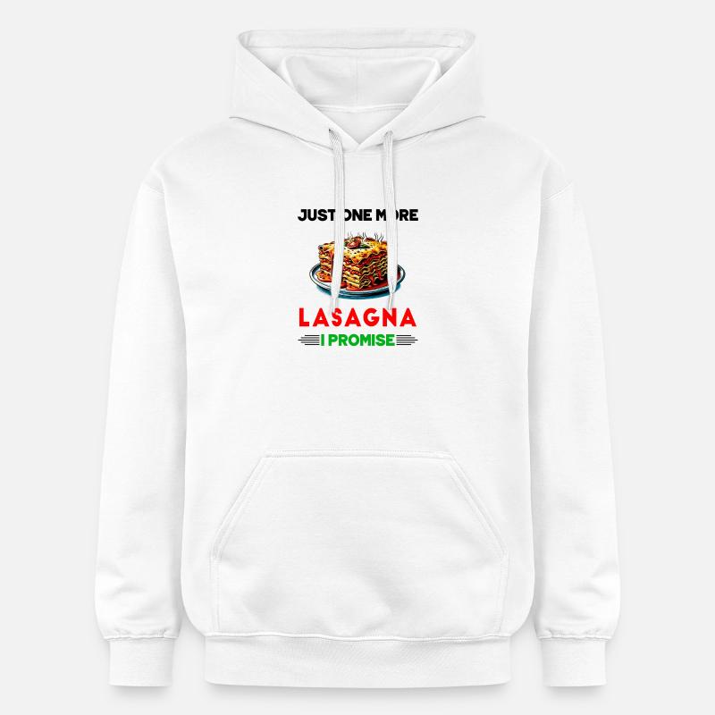 Nur noch eine Lasagne, versprochen - Gildan Unisex Softstyle® Midweight Hoodie - Weiß