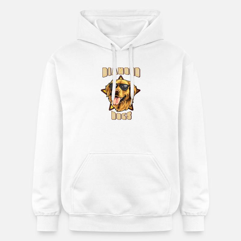 Chiens de diamant - Sweat à capuche Softstyle® Gildan Unisexe - blanc