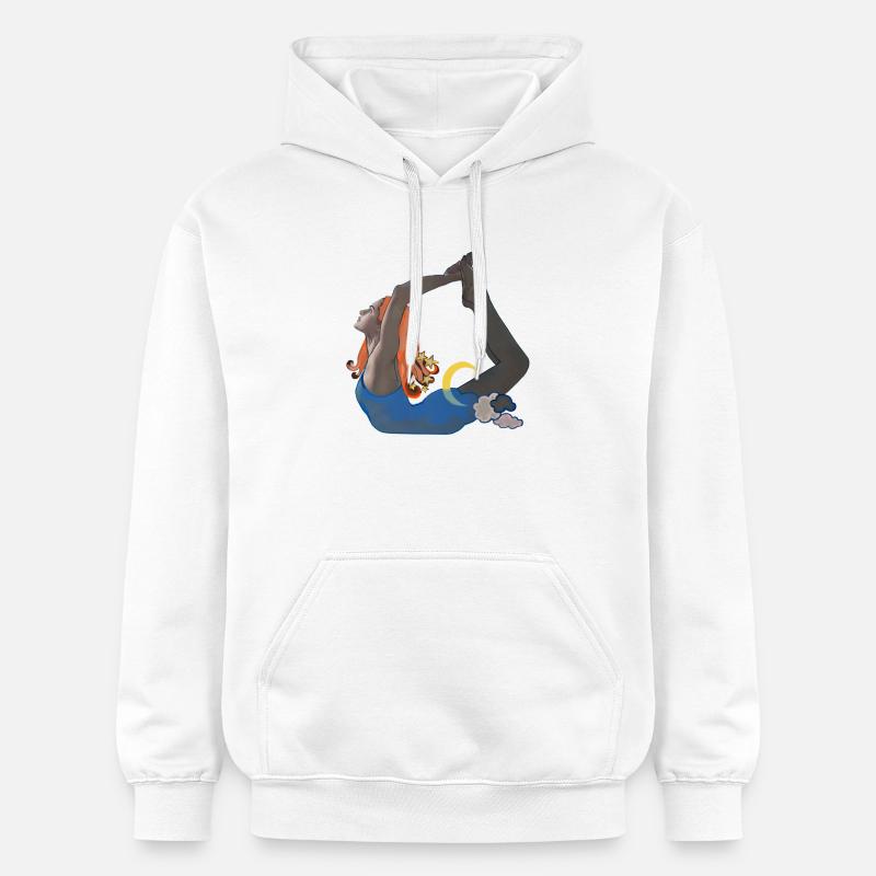 Flexibilité céleste Acrobaties nocturnes - Sweat à capuche Softstyle® Gildan Unisexe - blanc