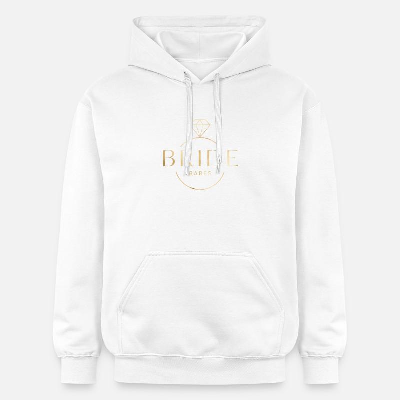 Bride Babes! Customisable diamond ring - Gildan Unisex Softstyle® Midweight Hoodie - white