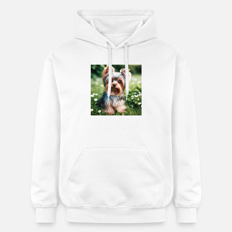 Yorkshire Terrier - Sweat à capuche Softstyle® Gildan Unisexe - blanc