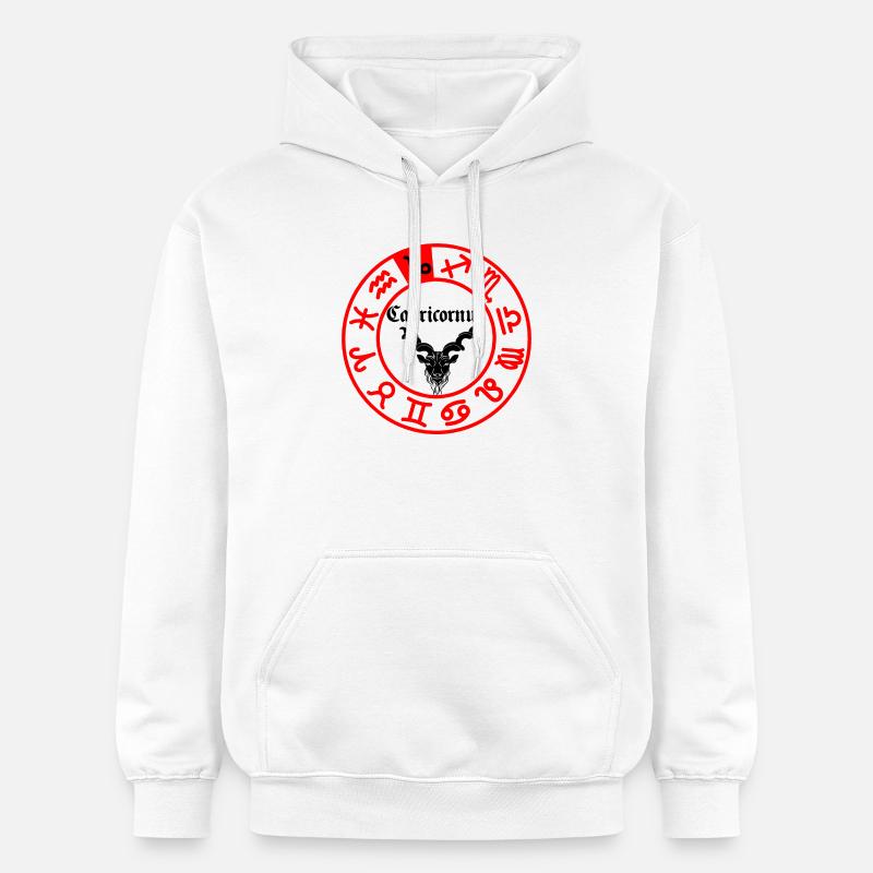 Zwölf Sternzeichen Steinbock Steinbock - Gildan Unisex Softstyle® Midweight Hoodie - Weiß
