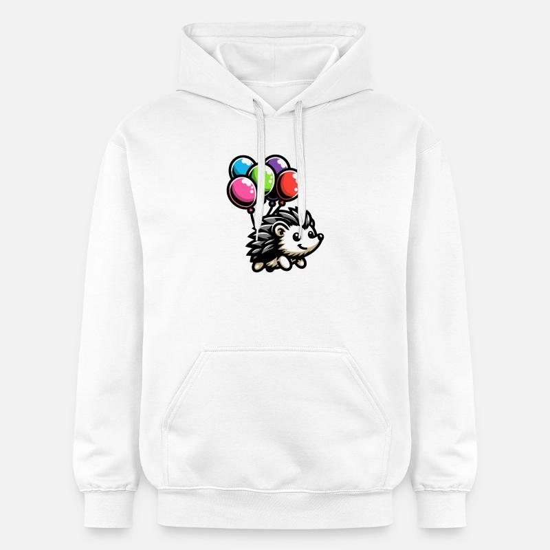 Hedgehog Harmony : le copain ballon - Sweat à capuche Softstyle® Gildan Unisexe - blanc