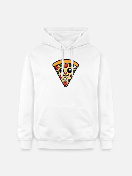 Peppy Pepperoni: The Happy Slice - Gildan Unisex Softstyle® Midweight Hoodie - white