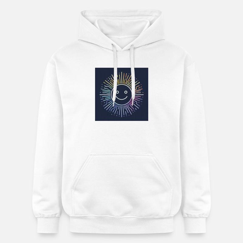 Un soleil frais et joyeux - Sweat à capuche Softstyle® Gildan Unisexe - blanc