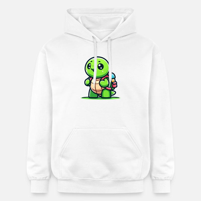 Trailblazer Turtle: Der Entdecker - Gildan Unisex Softstyle® Midweight Hoodie - Weiß