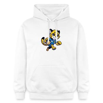Speedster Cheetah: The Swift Courier - Gildan Unisex Softstyle® Midweight Hoodie - white - Front - Liana (172cm) & Jaron (178cm)