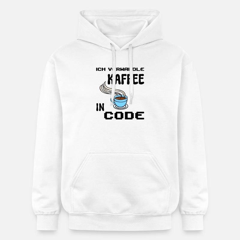 Coden Computerfreak Déclaration du développeur Nerd - Sweat à capuche Softstyle® Gildan Unisexe - blanc