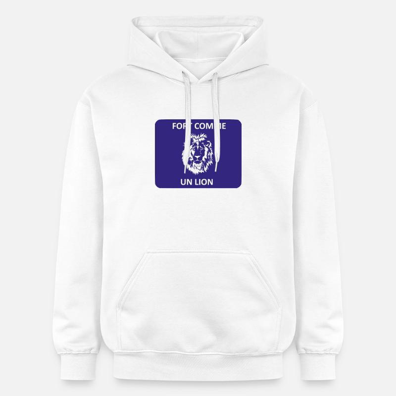 Fort comme un lion - Sweat à capuche Softstyle® Gildan Unisexe - blanc
