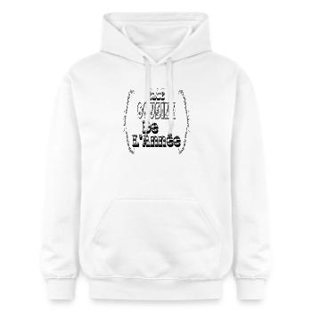 Elue Cousine Année - Sweat à capuche Softstyle® Gildan Unisexe - blanc - Devant - Liana (172cm) & Jaron (178cm)