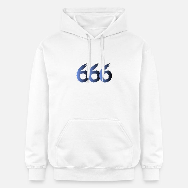 666 Satan Symbol - Devil - Evil - Gildan Unisex Softstyle® Midweight Hoodie - white