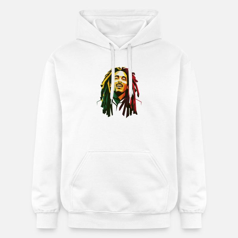 Rasta King - Sweat à capuche Softstyle® Gildan Unisexe - blanc