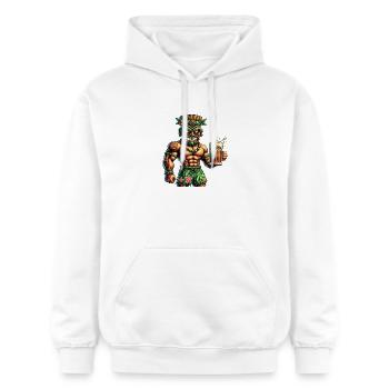 Tiki Culture Design - Gildan Unisex Softstyle® Midweight Hoodie - Weiß - Vorne - Liana (172cm) & Jaron (178cm)