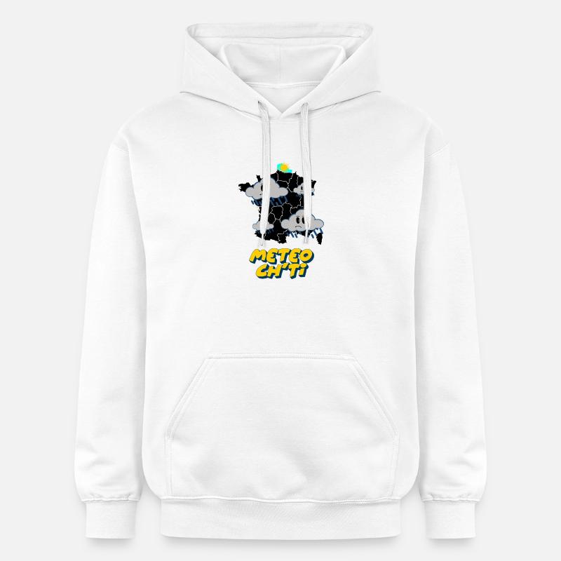 Météo Ch'ti - Sweat à capuche Softstyle® Gildan Unisexe - blanc