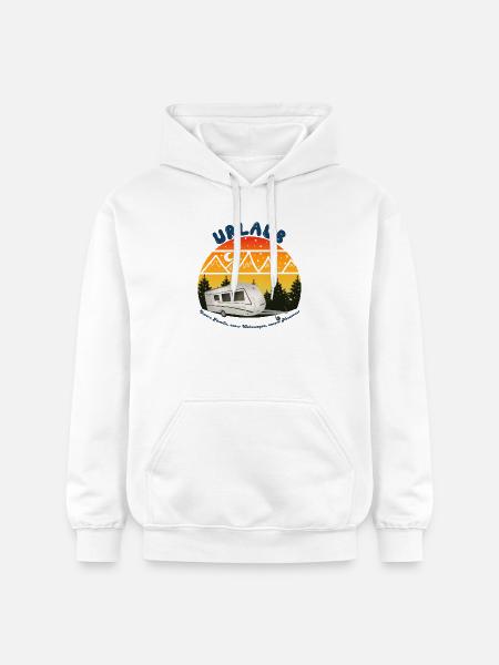 Urlaub gemeinsam im Wohnwagen - Gildan Unisex Softstyle® Midweight Hoodie - Weiß