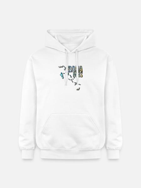 Carte à l’aquarelle Bahamas - Sweat à capuche Softstyle® Gildan Unisexe - blanc