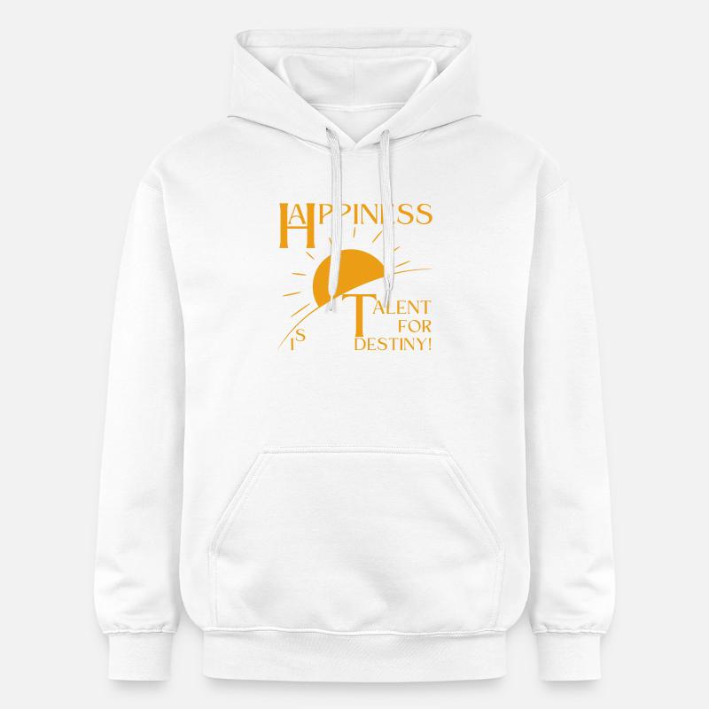Bonheur - Sweat à capuche Softstyle® Gildan Unisexe - blanc